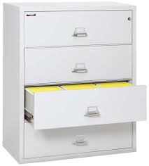 Fireking FireKing 4-4422-C Premium Designer Four Drawer 44" W Lateral Fire File Cabinet Fire File Cabinets Arctic White / Key Lock  - UL Listed Modeco +$0.00