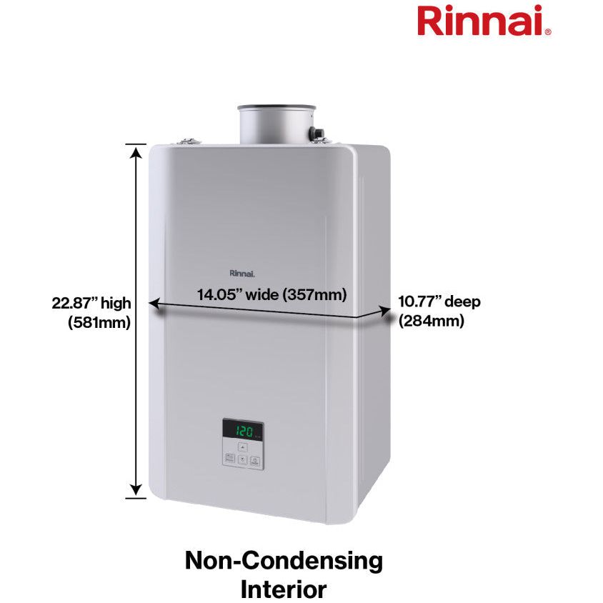 Rinnai RE Series 9.8 GPM Indoor NCTWH (RE199I) - Replaces V94I