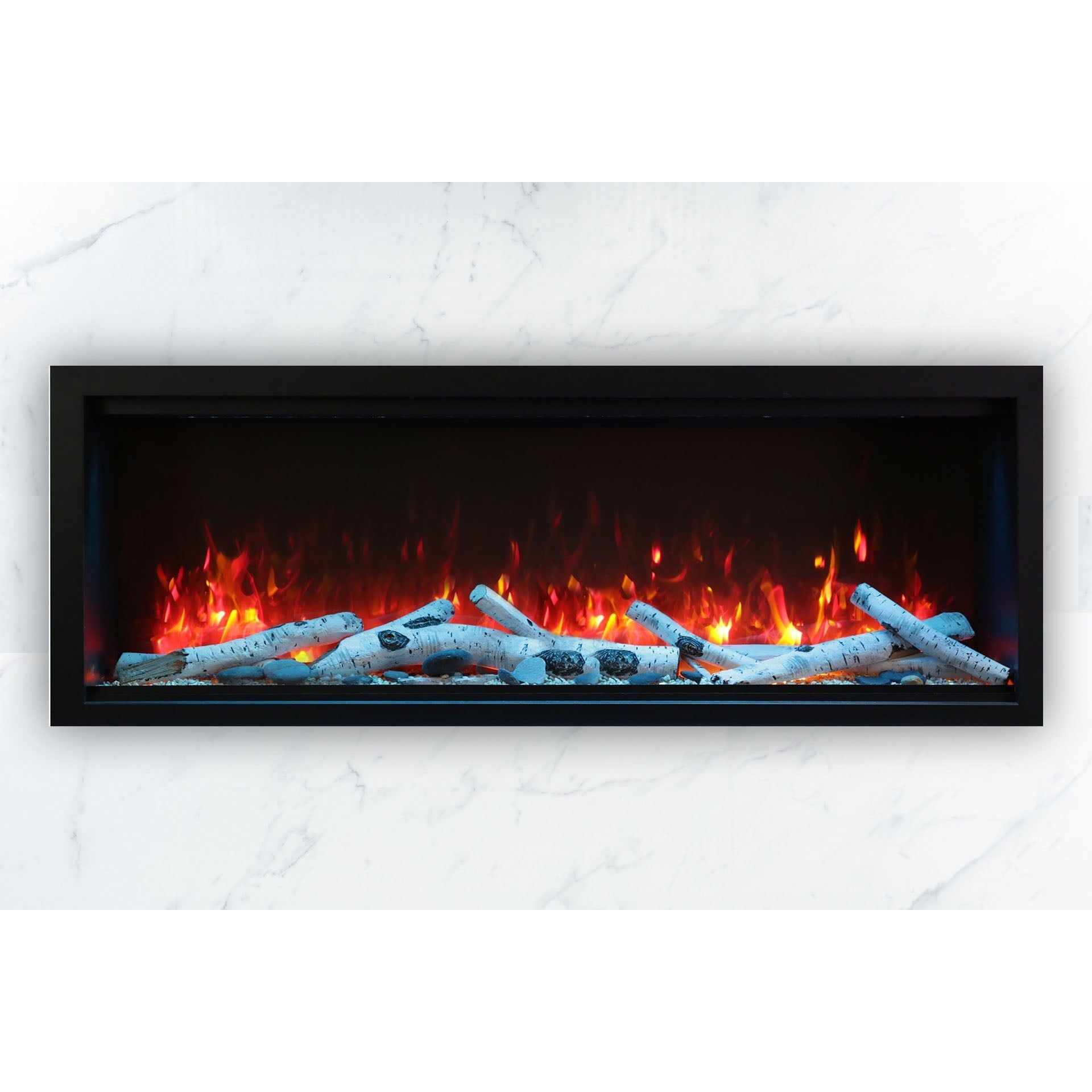 Amantii Symmetry 60'' Extra Tall & Deep Recessed Linear Indoor/Outdoor Electric Fireplace COLOR AND DESIGN OPTION