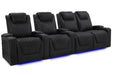 Home Selection Valencia Oslo Luxury Edition Sofa Row of 4 - Loveseat Right | Width: 124" Height: 44.5" Depth: 39" / Onyx