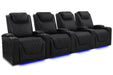 Home Selection Valencia Oslo Luxury Edition Sofa Row of 4 | Width: 130.75" Height: 44.5" Depth: 39" / Onyx