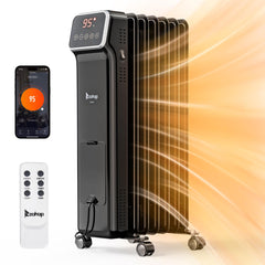 1500W 120V Oil Filled Radiator Heater with Remote & APP