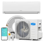 ROVSUN 9,000 BTU 19 SEER2 115V Wifi Enabled Ductless Mini Split Air Conditioner with Heat Pump Inverter & Install Kit