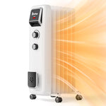 1500W 120V Oil Filled Radiator Heater White
