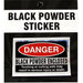 Liberty Black Powder Warning Sticker Gun Safe Accessory LIB Black Powder Stickers