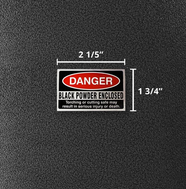 Liberty Black Powder Warning Sticker Gun Safe Accessory LIB Black Powder Stickers