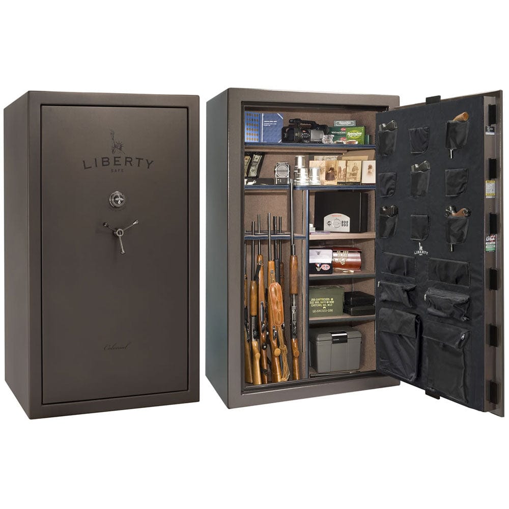 Liberty Liberty Gun Safe Colonial 50 CO50 Gun Safe Bronze Textured / Camel Fabric / Black Chrome Hardware LIB Special Order
