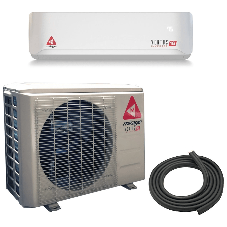 Mirage Air Conditioners Mirage Ventus X 12,000 BTU 19.5 SEER Ductless Mini Split Air Conditioner and Heat Pump - 115V 12K VXH122A