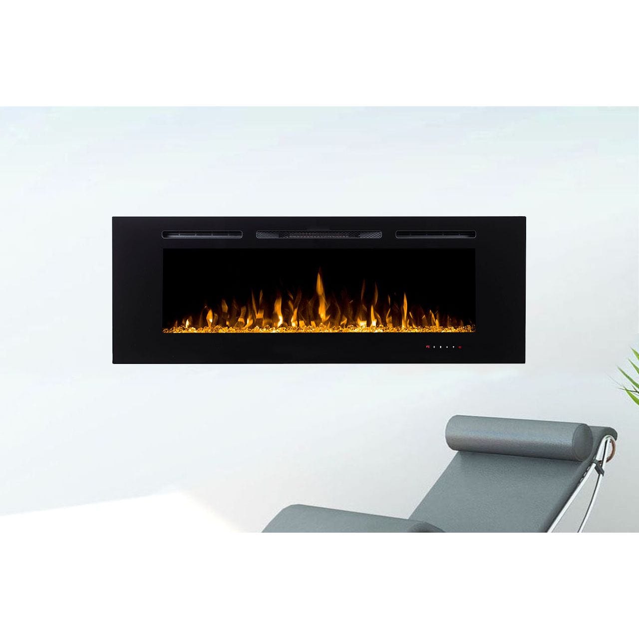 Modern Flames Challenger 60'' Wall Mount / Recessed Linear Electric Fireplace Wall Mount Built In Electric Fireplace CEF-60B