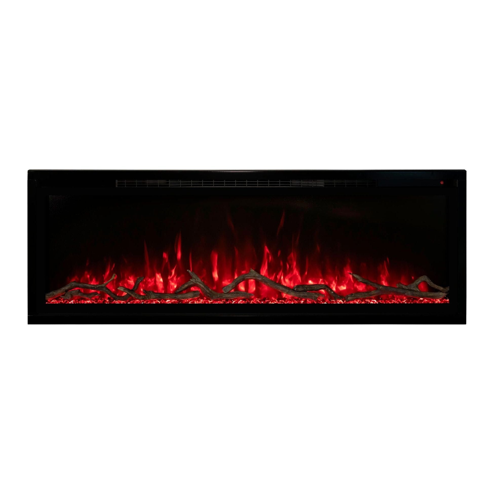 Modern Flames Modern Flames Allwood Wall System in Driftwood Gray | 60'' Spectrum Slimline Electric Fireplace Mantel Package AFWS-MAIN-DW / SPS-60B / AFWS-SIDE-DW-2 pcs