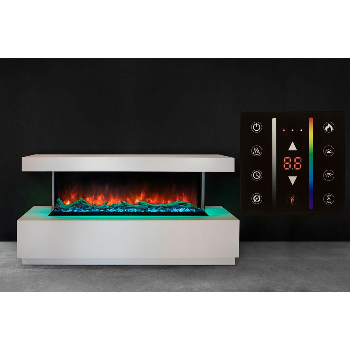 Modern Flames Modern Flames Landscape Pro Multi 80-inch 3-Sided / 2-Sided Built In Electric Fireplace Multi-Side View Electric Fireplace Thermostat & Wall Control & Remote LPM-8016 / TH-WTC/LP