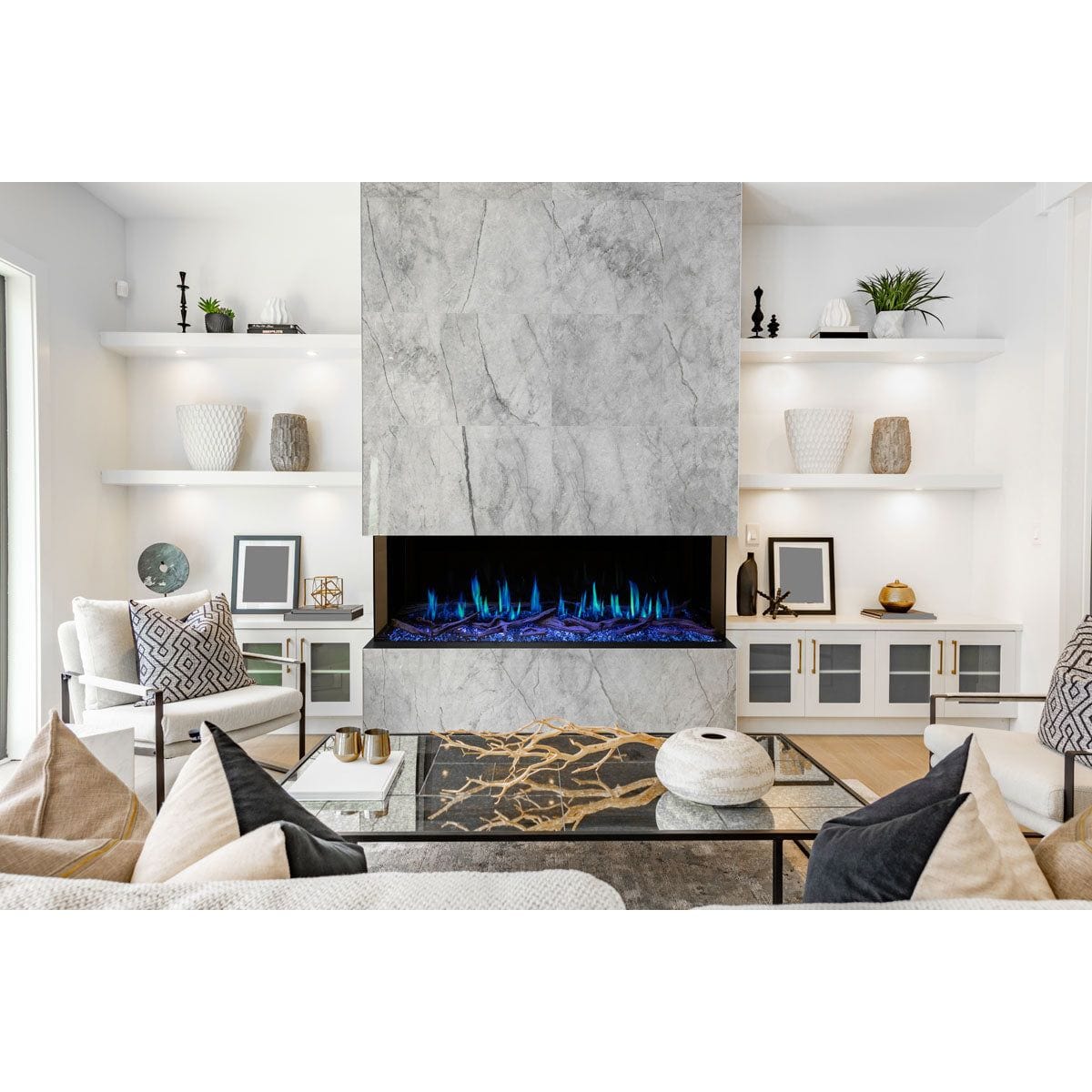 Modern Flames Modern Flames Orion Multi 100" Heliovision Virtual Multi-View Built-In Electric Fireplace Multi-Side View Electric Fireplace OR100-MULTI