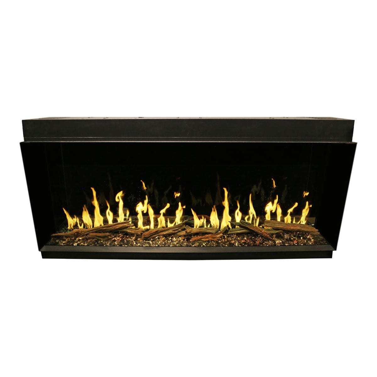 Modern Flames Orion Multi 100" Heliovision Virtual Multi-View Built-In Electric Fireplace FRONT VIEW