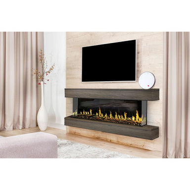 Modern Flames Modern Flames Orion Multi 73'' Electric Fireplace Wall Mount Studio Suite | Driftwood Gray Multi-Side View Electric Fireplace OR60-MULTI / WSS-OR60-DW