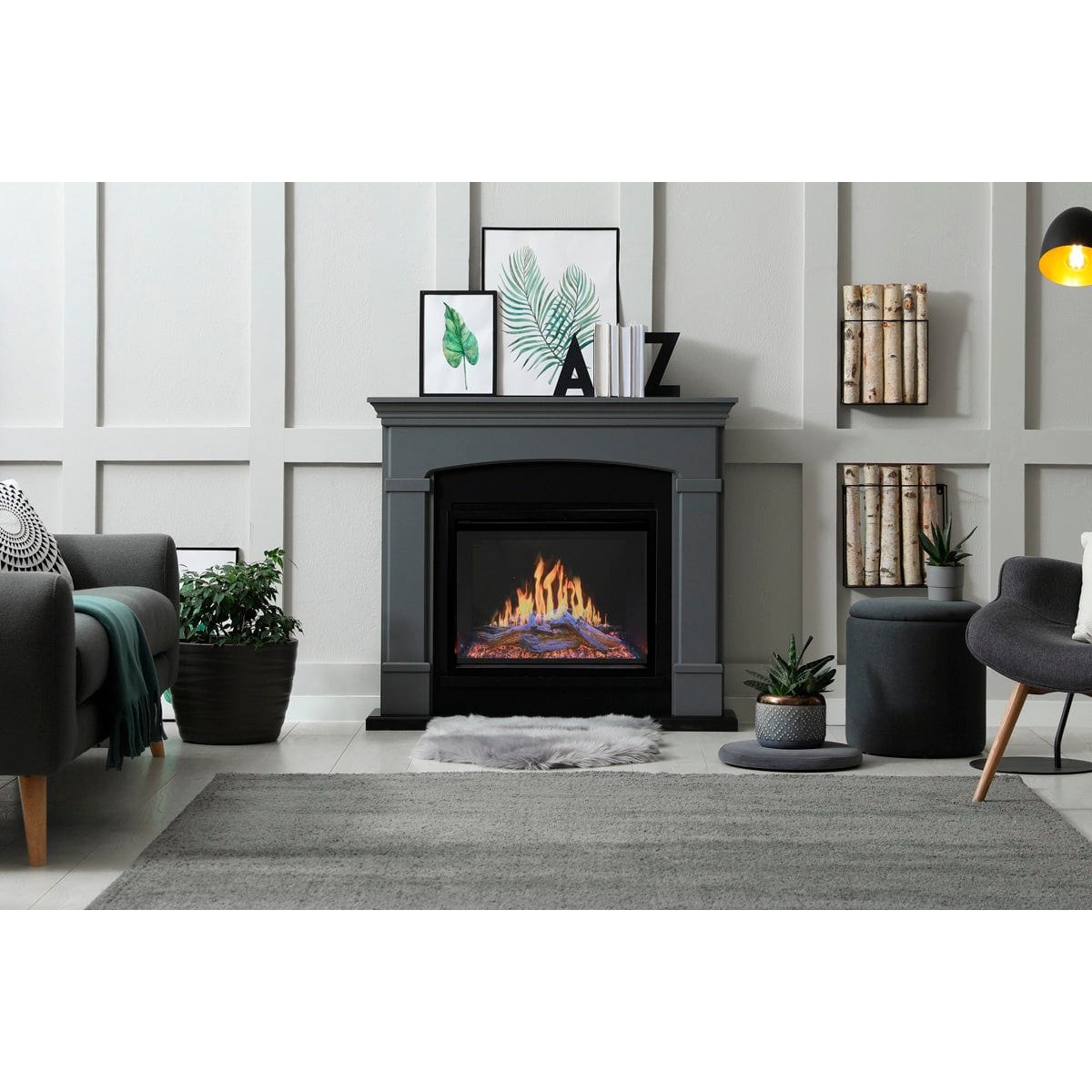 Modern Flames Orion Traditional 36" Heliovision Virtual Built-In Electric Firebox SAMPLE PHOTO