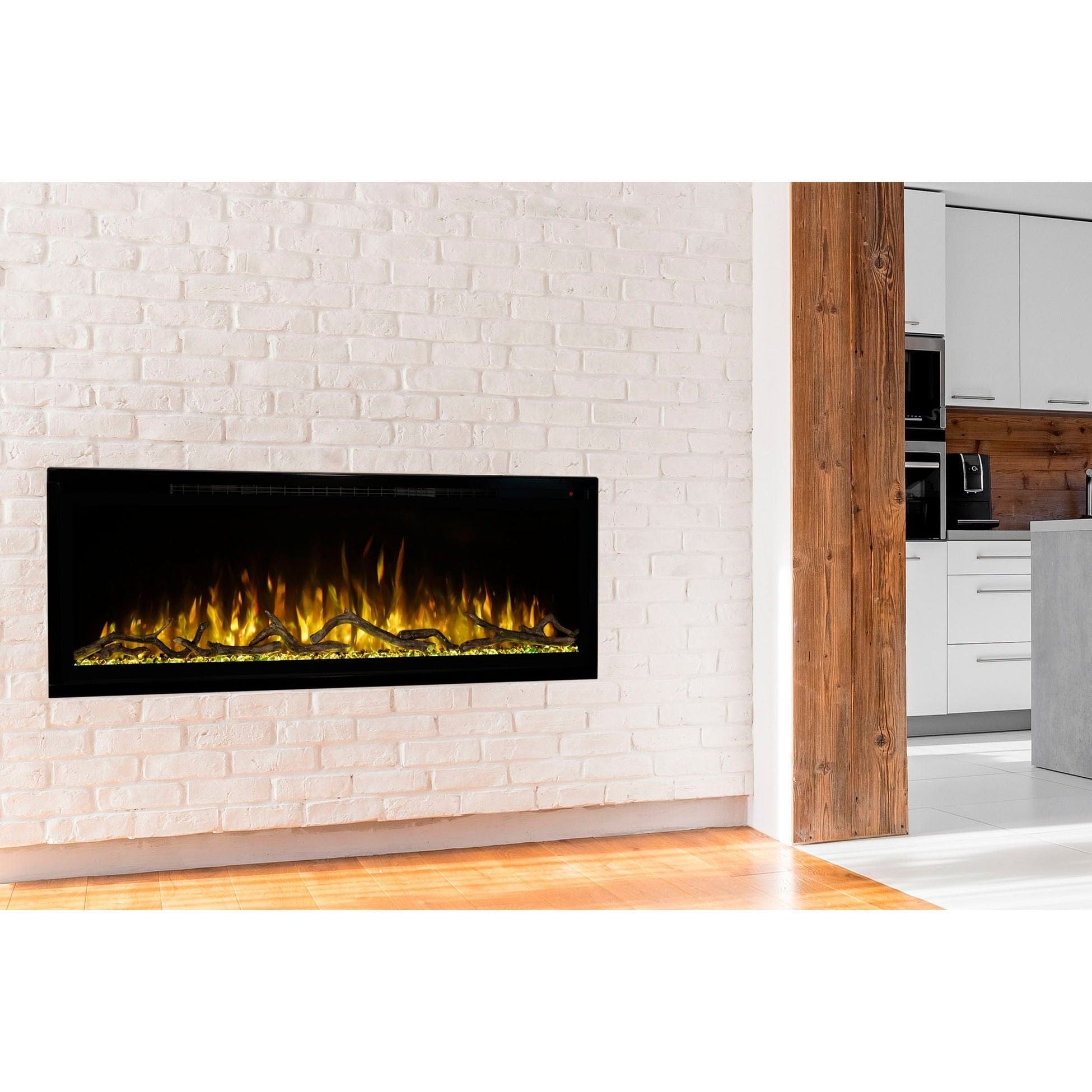 Modern Flames Modern Flames Spectrum Slimline 100'' Wall Mount / Recessed Linear Electric Fireplace Wall Mount Built In Electric Fireplace SPS-100B