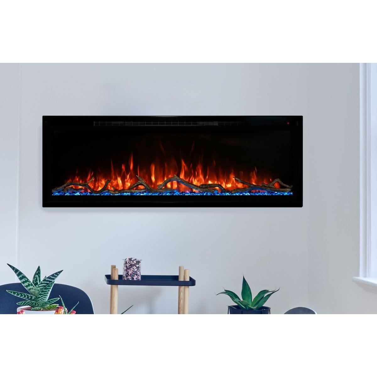 Modern Flames Modern Flames Spectrum Slimline 60'' Wall Mount / Recessed Linear Electric Fireplace Wall Mount Built In Electric Fireplace SPS-60B