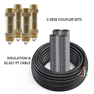 Mr Cool 2-3858 Coupler Sets, Insulation and 82.021 Ft Cable