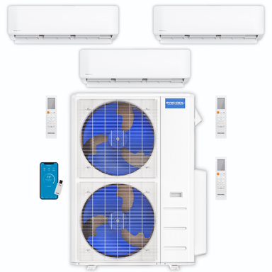 MRCOOL MRCOOL DIY Mini Split - 42,000 BTU 3 Zone Ductless Air Conditioner and Heat Pump, DIY-B-348HP121218 Mini Split DIY-B-348HP121218