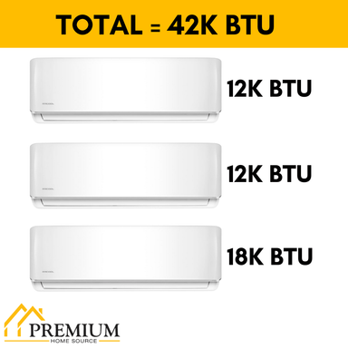 MRCOOL MRCOOL DIY Mini Split - 42,000 BTU 3 Zone Ductless Air Conditioner and Heat Pump, DIY-B-348HP121218 Mini Split DIY-B-348HP121218