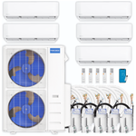 MRCOOL DIY Mini Split - 45,000 BTU 5 Zone Ductless Air Conditioner and Heat Pump with 16 ft. Install Kit, DIYM548HPW00C00