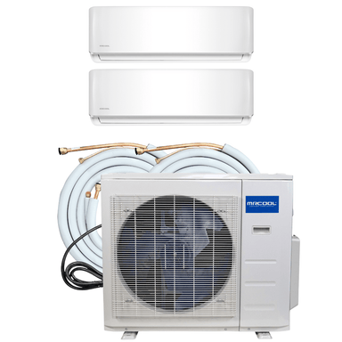 MRCOOL MRCOOL Olympus Mini Split - 18K BTU 2 Zone Ductless Air Conditioner and Heat Pump with 25 ft. Install Kit, OLY18-W-2-09-25 Mini Split OLY18-W-2-09-25