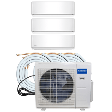 MRCOOL MRCOOL Olympus Mini Split - 27K BTU 3 Zone Ductless Air Conditioner and Heat Pump with 16 ft. Flared Lineset, OLY27-W-3-09-16 Mini Split OLY27-W-3-09-16