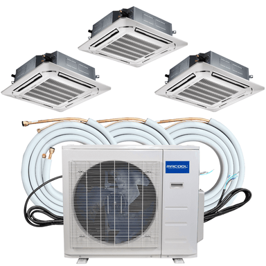MRCOOL MRCOOL Olympus Mini Split - 36,000 BTU 3 Zone Ductless Ceiling Cassette Air Conditioner And Heat Pump With 25 Ft. Flared Lineset, OLY36-C-3-12-25 Mini Split OLY36-C-3-12-25