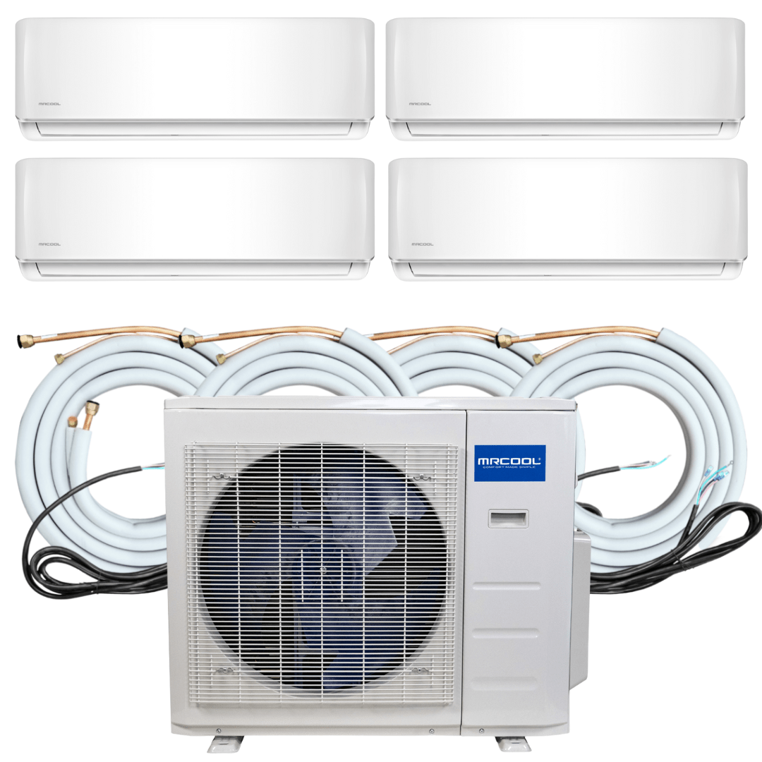 MRCOOL MRCOOL Olympus Mini Split - 36K BTU 4 Zone Ductless Air Conditioner and Heat Pump with 16 ft. Flared Lineset, OLY36-W-4-09-16 Mini Split OLY36-W-4-09-16