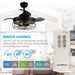 Parrot Uncle Parrot Uncle 34 In. Benally Industrial Ceiling Fan with Lighting and Remote Control Ceiling Fan F3501Q110V