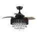 Parrot Uncle Parrot Uncle 36 In. Broxburne Ceiling Fan with Lighting and Remote Control Ceiling Fan F3502BK110V