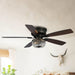 Parrot Uncle Parrot Uncle 48 In. Modern Flush Ceiling Fan with Lighting and Remote Control Ceiling Fan F6230NB110V