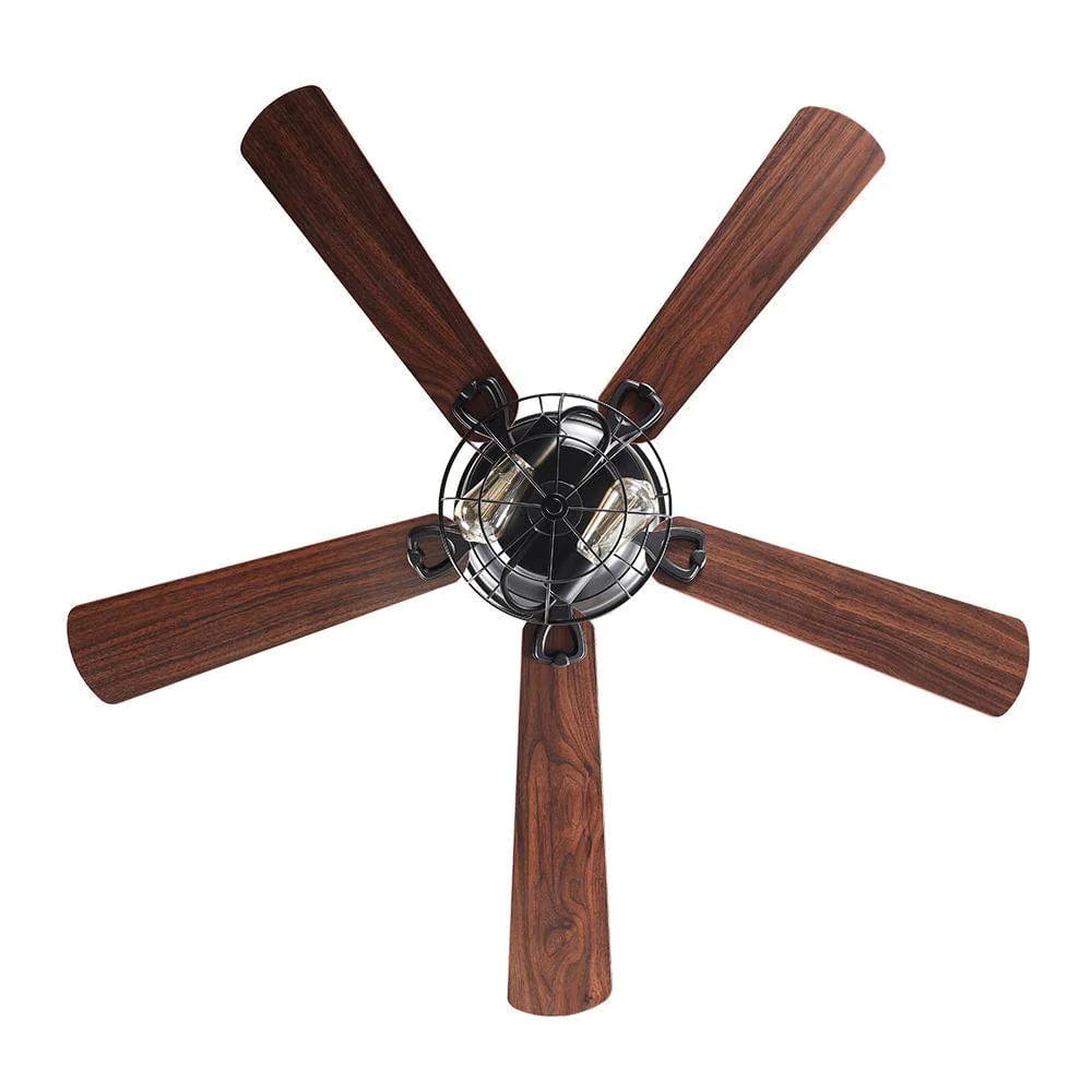 Parrot Uncle Parrot Uncle 48 In. Ummuhan Industrial Ceiling Fan with Lighting and Remote Control Ceiling Fan F6233Q110V