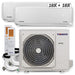 Pioneer Dual 36000 BTU 3-Ton 21.8 SEER Multi (2) Zone Wall Mount Air Conditioner Heat Pump 230-Volt PMK WYS040GMHI22M4-18W-18W