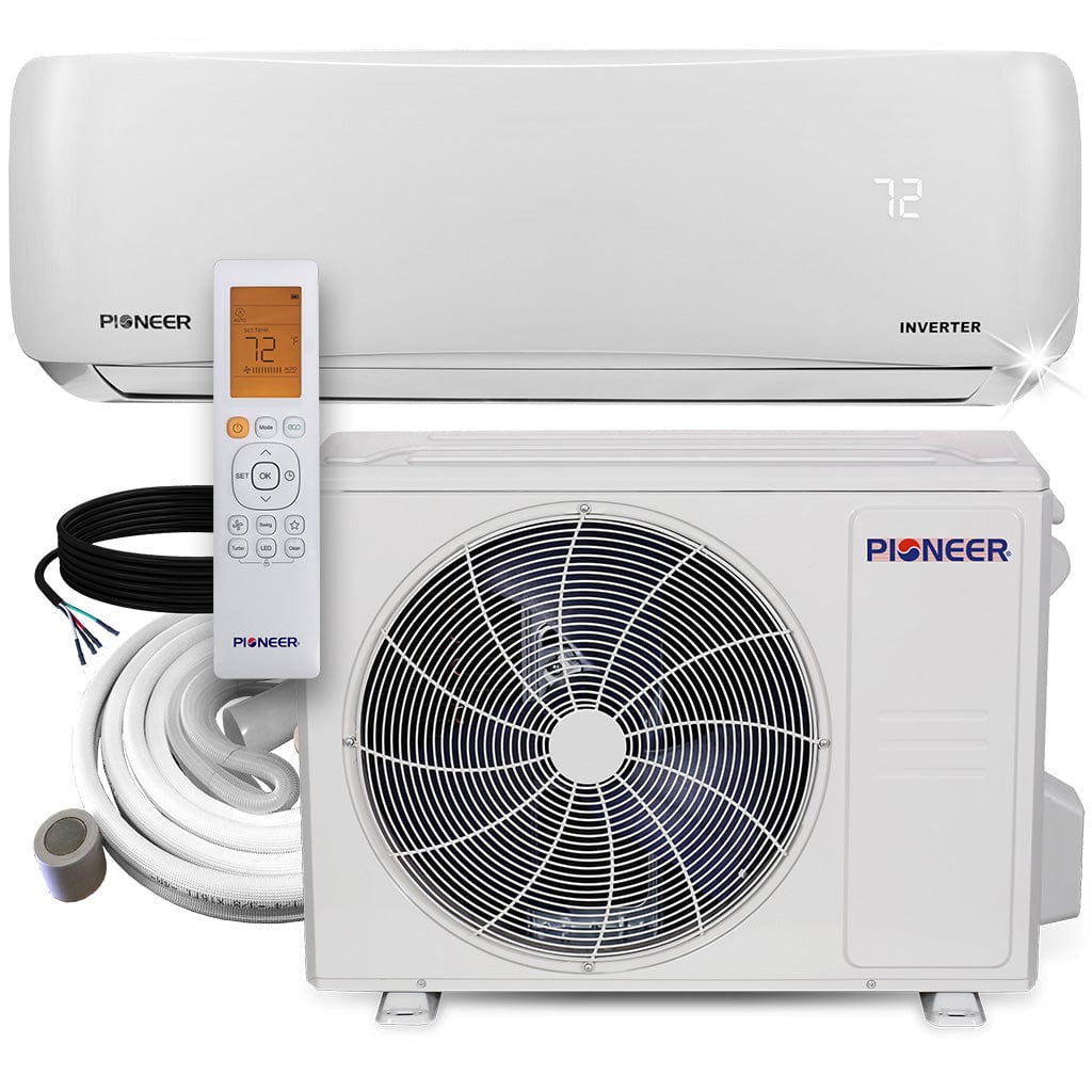 Pioneer® 24,000 BTU 18 SEER2 Ductless Mini-Split Inverter+ Air Conditioner Heat Pump System Full Set 230V WYS-19