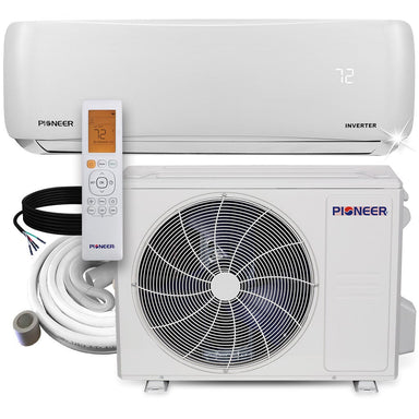 Pioneer® 24,000 BTU 21 SEER2 Ductless Mini-Split Inverter++ Energy-Star Air Conditioner Heat Pump System Full Set 230V Full Features
