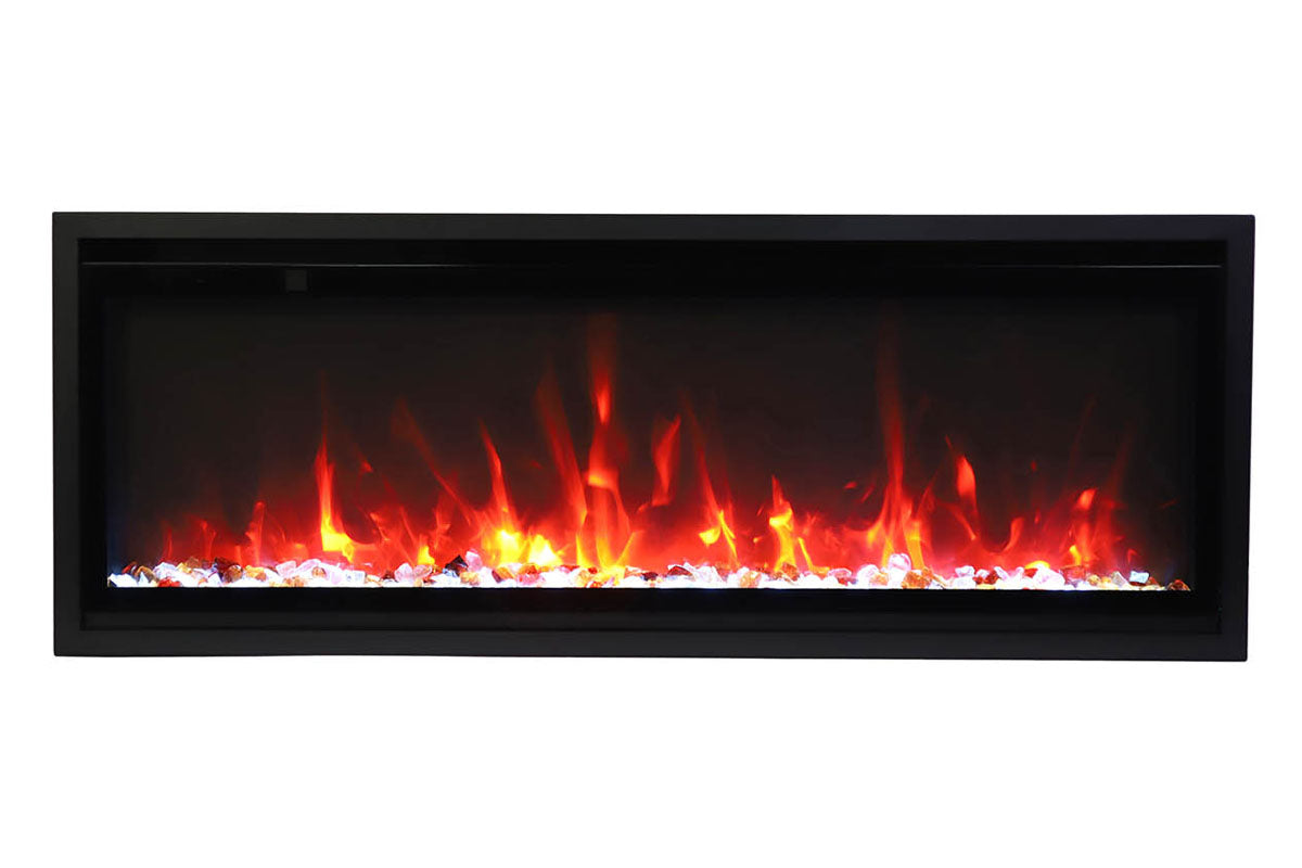 Amantii Symmetry 42'' Extra Slim Smart Wall Mount / Recessed Electric Fireplace