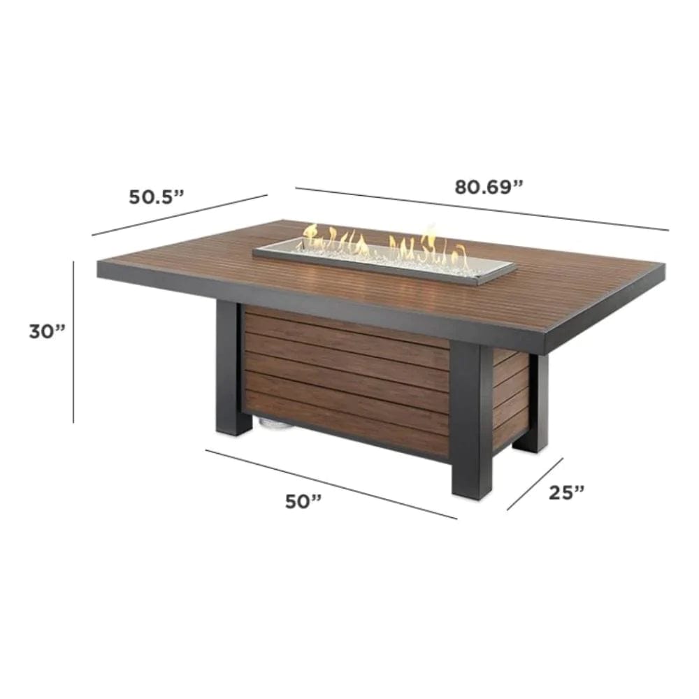 the outdoor greatroom The Outdoor GreatRoom Company Kenwood 81-Inch Gas Fire Pit Dining Table (KW-1242-K) Fire Table KW-1242-K