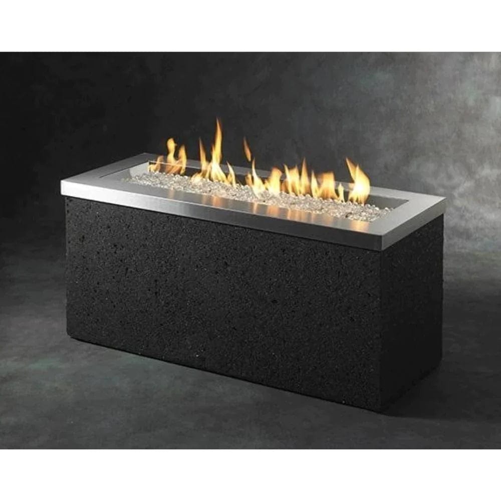 the outdoor greatroom The Outdoor GreatRoom Company Key Largo Linear Gas Fire Pit Table Fire Table Stainless steel KL-1242-SS