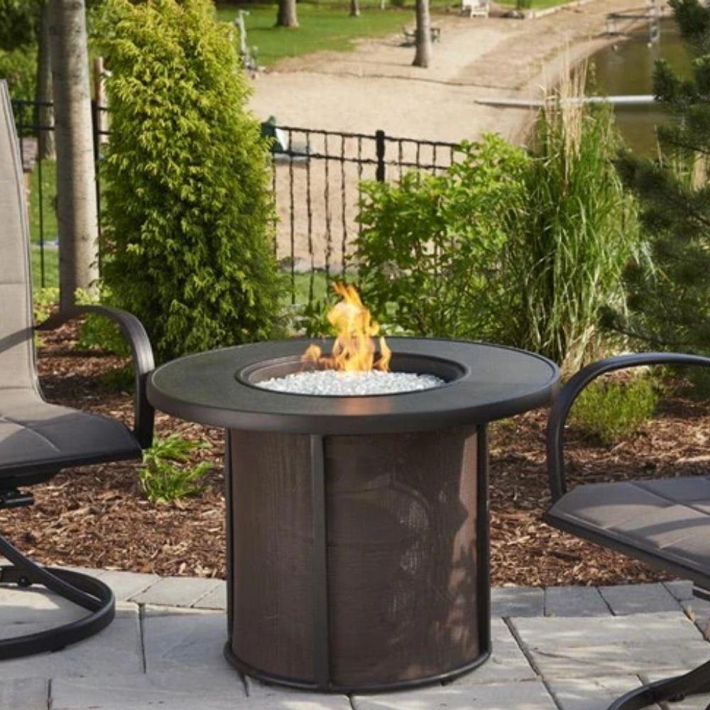 the outdoor greatroom The Outdoor GreatRoom Company Stonefire 31-Inch Round Gas Fire Pit Table