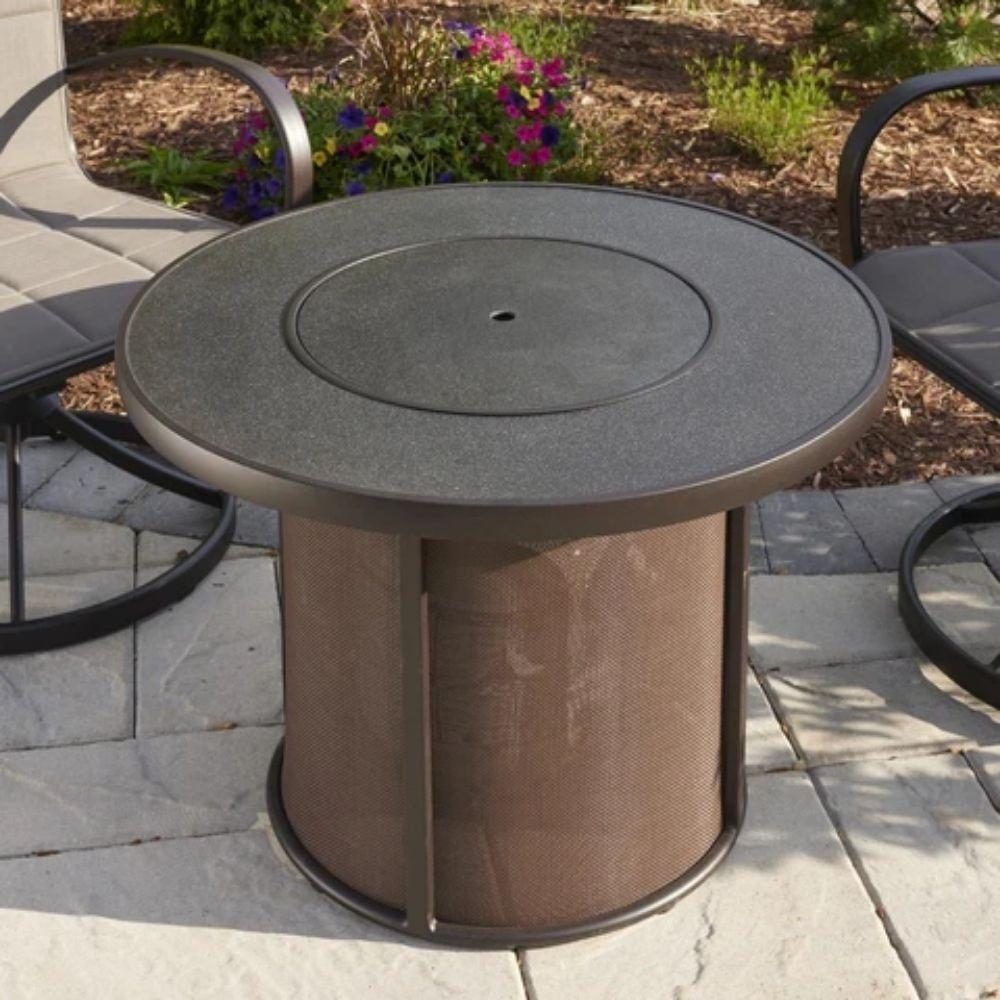 the outdoor greatroom The Outdoor GreatRoom Company Stonefire 31-Inch Round Gas Fire Pit Table