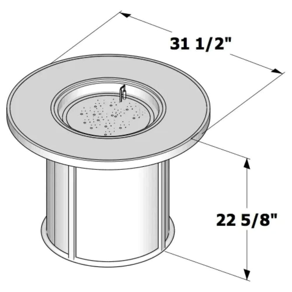 the outdoor greatroom The Outdoor GreatRoom Company Stonefire 31-Inch Round Gas Fire Pit Table