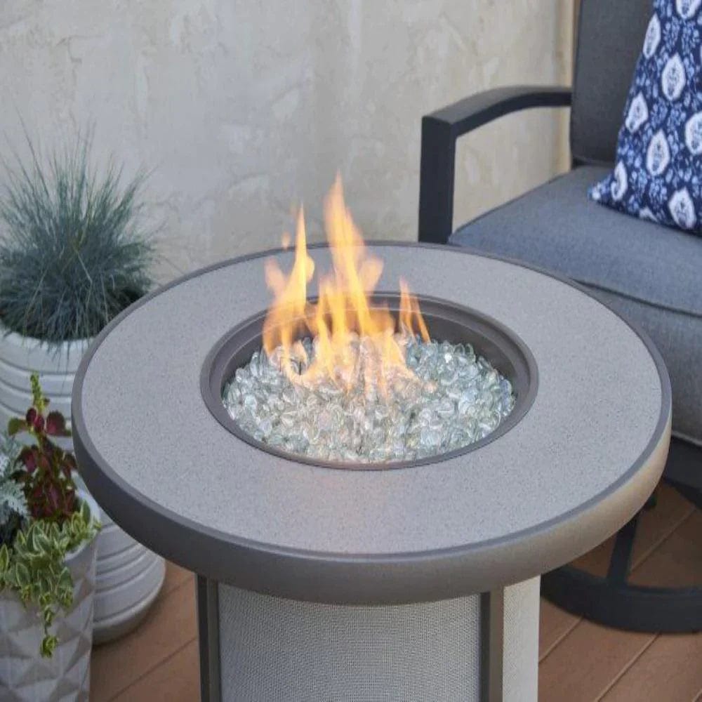 the outdoor greatroom The Outdoor GreatRoom Company Stonefire 31-Inch Round Gas Fire Pit Table