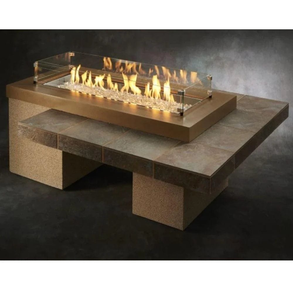 the outdoor greatroom The Outdoor GreatRoom Company Uptown 65-Inch Linear Gas Fire Pit Table Fire Table