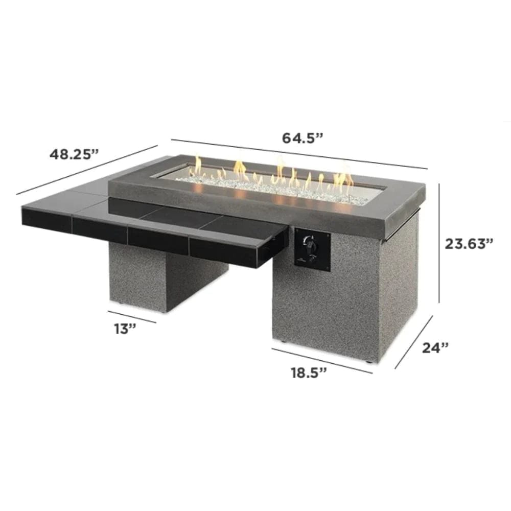 the outdoor greatroom The Outdoor GreatRoom Company Uptown 65-Inch Linear Gas Fire Pit Table Fire Table