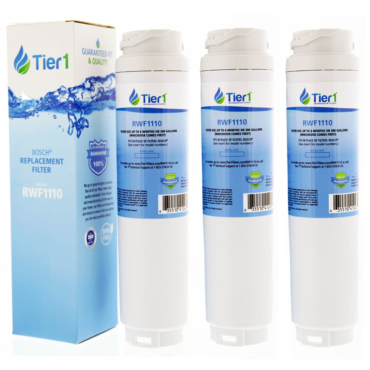 Tier1 Bosch 644845 / UltraClarity REPLFLTR10 Refrigerator Water Filter Replacement Comparable