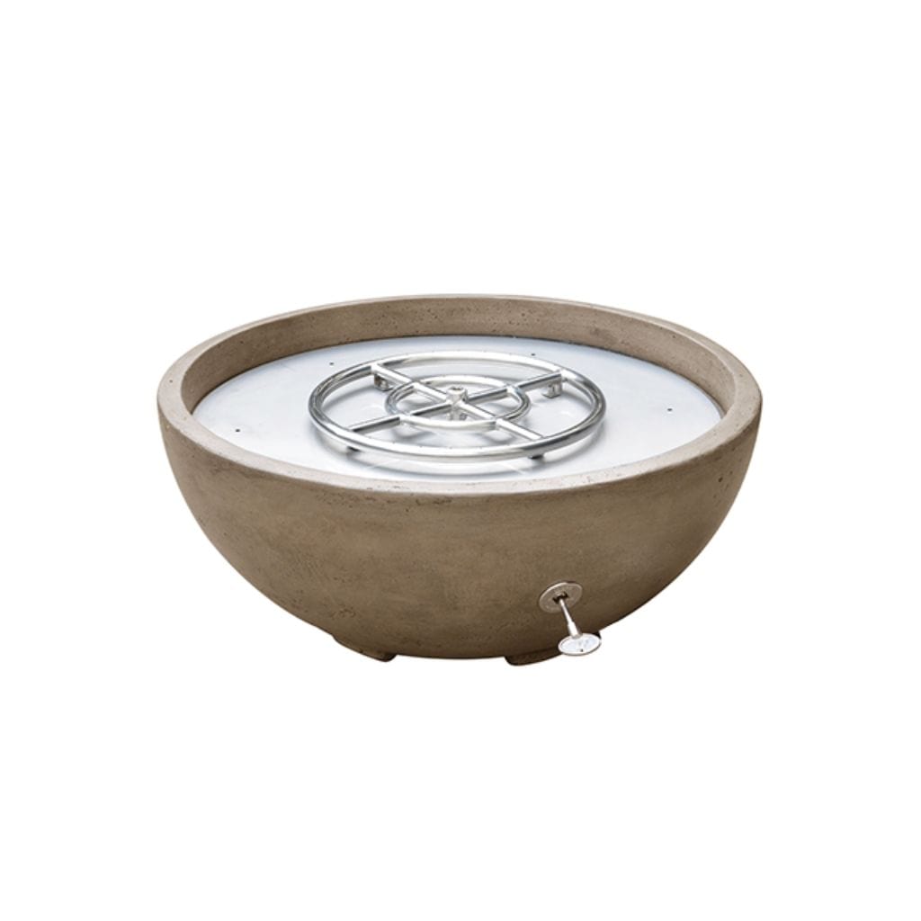 TrueFlame TrueFlame 30" Brown Adobe Series Glass Fiber Reinforced Concrete Gas Fire & Water Bowl 125-TF-GFRC-FBWBR-30W