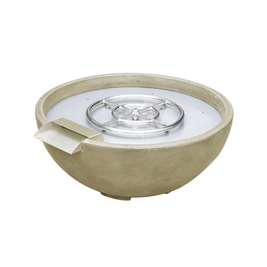 TrueFlame TrueFlame 30" Sand Adobe Series Glass Fiber Reinforced Concrete Gas Fire & Water Bowl 125-TF-GFRC-FBWSN-30W