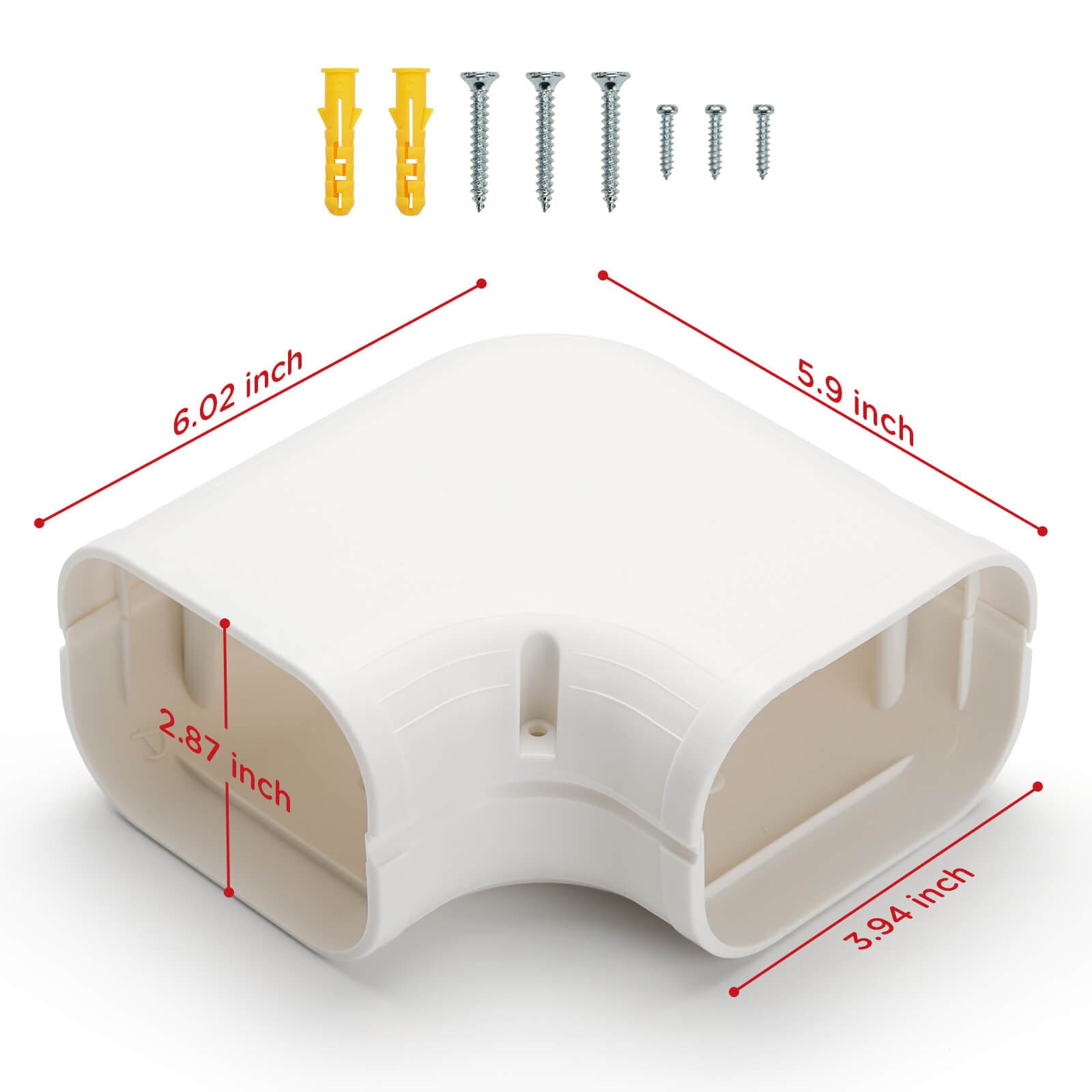 TURBRO 90° Flat Elbow Part, Line Cover Set for Split AC Accessories