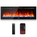 TURBRO In Flames INF50W-3D WiFi Smart Wall Mounted Electric Fireplace - Tempered Glass Wall Mounted Electric Fireplace